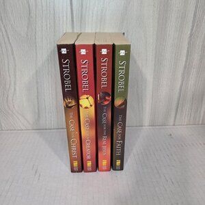 Lot Of 4 Lee Strobel - The Case for: Faith, Real Jesus, Christ, Creator